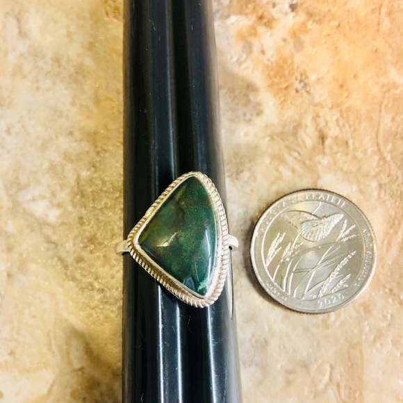 Vintage Jewelry - Vintage Sterling Silver Jasper Stone Ring Size 9